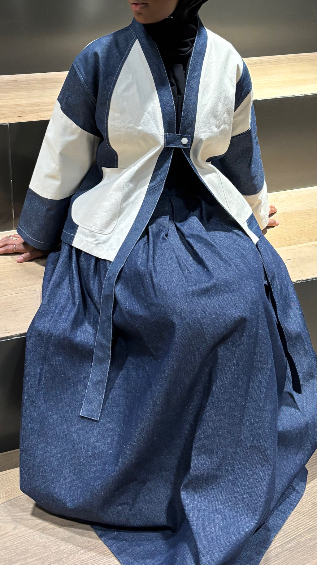 Ensemble denim Bicolore